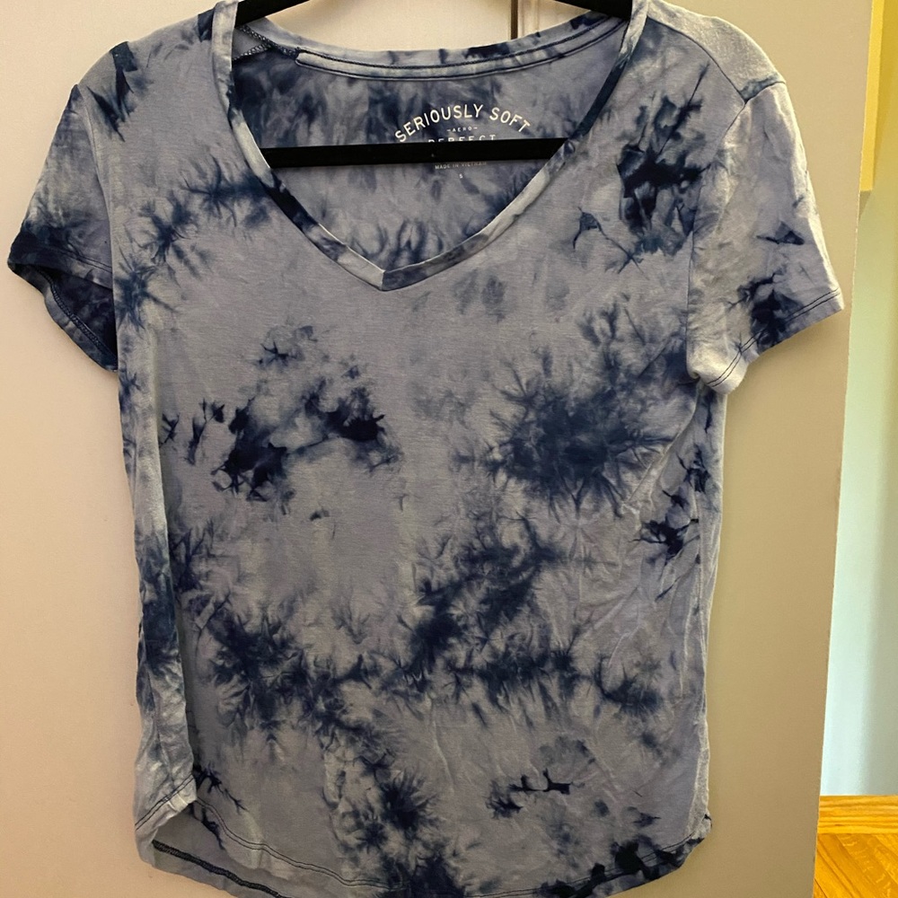 Tye dye short sleeve loose shirt